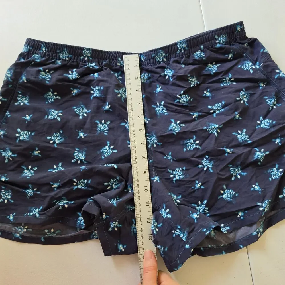 Patagonia Shorts Mens XL Blue Floral Print Barely Baggies Swim Nylon
